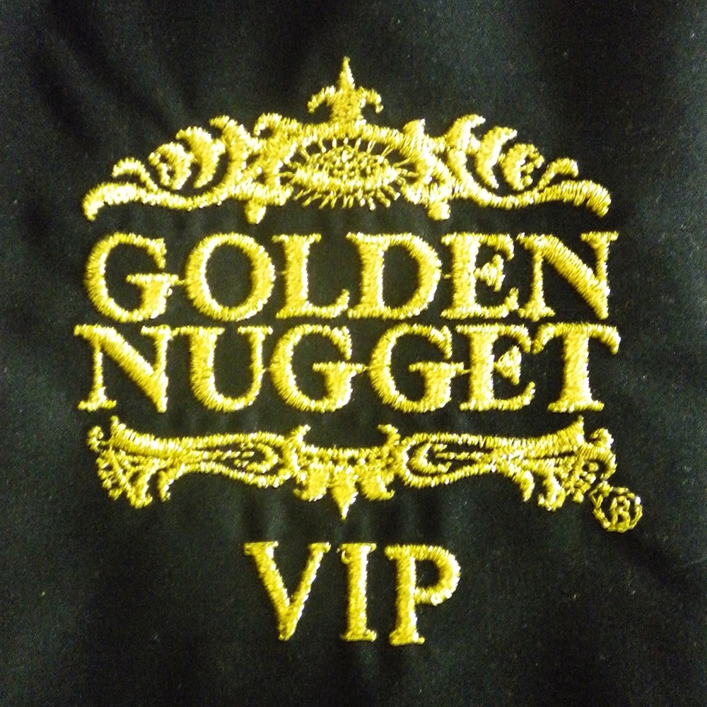 2XL NEW! Golden Nugget Las Vegas black lightweight jacket Gold Embroidery Logo
